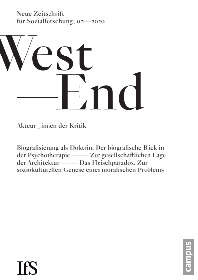 Cover der Ausgabe: WestEnd Jahrgang 17 (2020), Heft 2