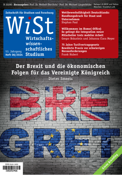 Cover of Volume: WiSt - Wirtschaftswissenschaftliches Studium Volume 53 (2024), Edition 6
