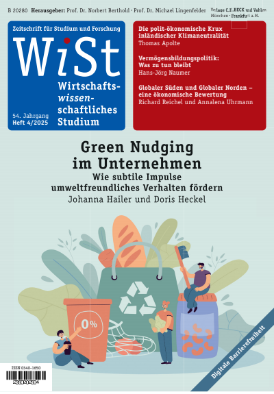 Cover of Volume: WiSt - Wirtschaftswissenschaftliches Studium Volume 54 (2025), Edition 4