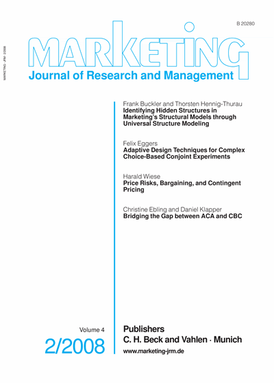 Cover of Volume: Marketing ZFP Volume 30 (2008), Edition JRM 2