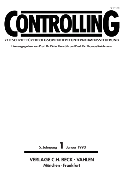 Cover of Volume: Controlling Volume 5 (1993), Edition 1