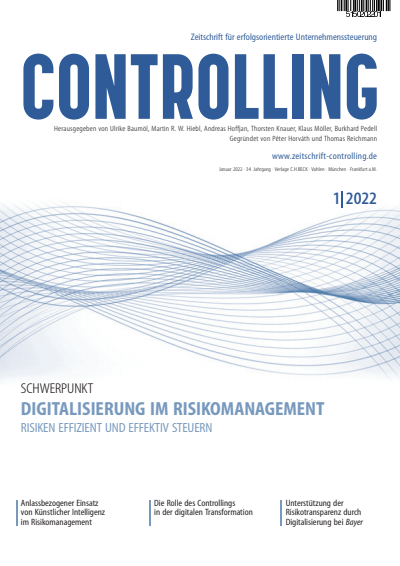Cover der Ausgabe: Controlling Jahrgang 34 (2022), Heft 1