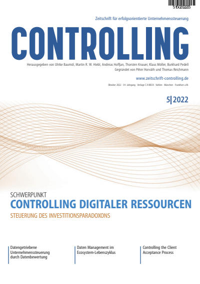 Cover of Volume: Controlling Volume 34 (2022), Edition 5