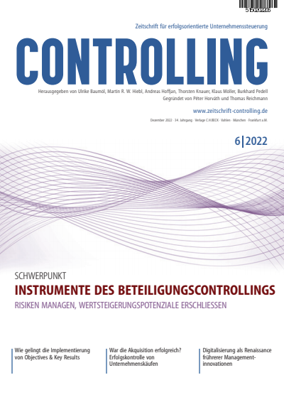Cover of Volume: Controlling Volume 34 (2022), Edition 6