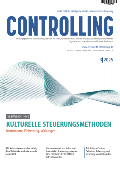Cover der Ausgabe: Controlling Jahrgang 37 (2025), Heft 3