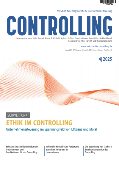Cover der Ausgabe: Controlling Jahrgang 37 (2025), Heft 4