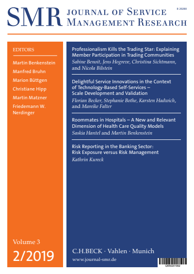 Cover der Ausgabe: SMR - Journal of Service Management Research Jahrgang 3 (2019), Heft 2