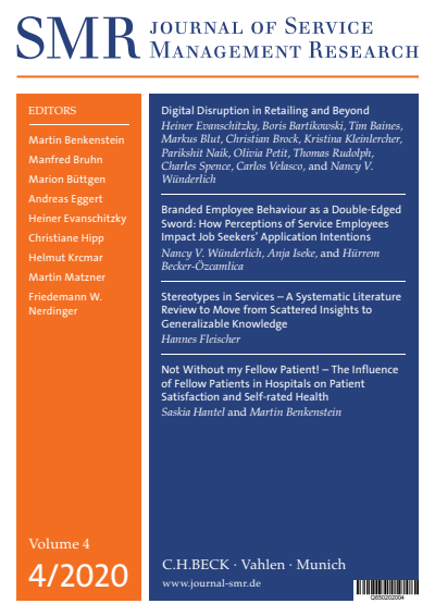 Cover of Volume: SMR - Journal of Service Management Research Volume 4 (2020), Edition 4