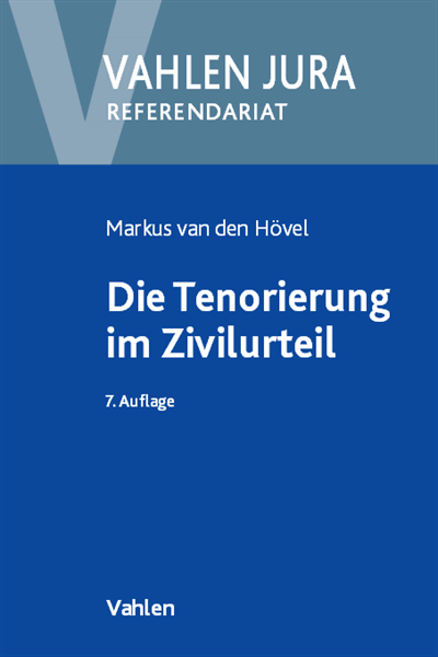 Cover des Buchs: Die Tenorierung im Zivilurteil