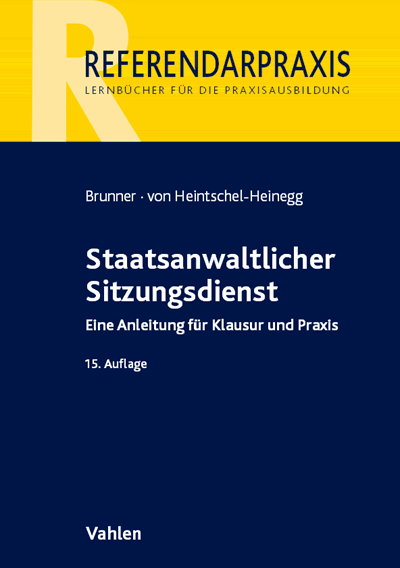 Cover des Buchs: Staatsanwaltlicher Sitzungsdienst