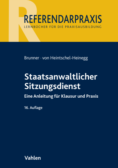 Cover des Buchs: Staatsanwaltlicher Sitzungsdienst