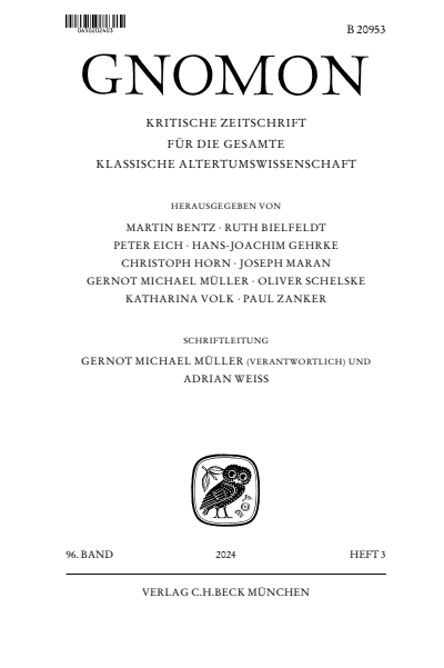Cover of Volume: Gnomon Volume 96 (2024), Edition 3