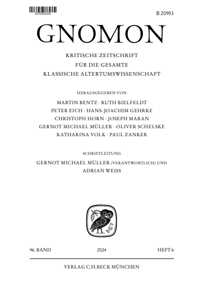 Cover of Volume: Gnomon Volume 96 (2024), Edition 6