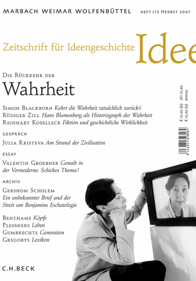 Cover of Volume: Zeitschrift für Ideengeschichte Volume 1 (2007), Edition 3