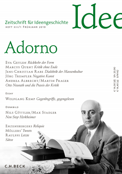 Cover of Volume: Zeitschrift für Ideengeschichte Volume 13 (2019), Edition 1
