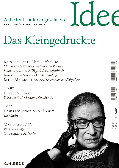 Cover of Volume: Zeitschrift für Ideengeschichte Volume 17 (2023), Edition 1