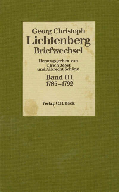 Cover des Buchs: Lichtenberg Briefwechsel Bd. 3: 1785-1792
