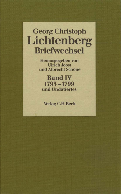 Cover des Buchs: Lichtenberg Briefwechsel Bd. 4: 1793-1799
