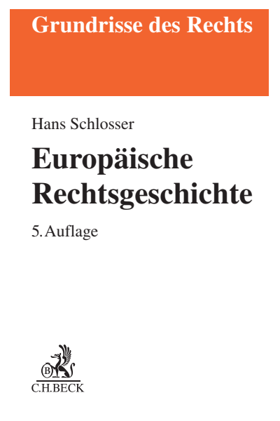 Cover des Buchs: Europäische Rechtsgeschichte