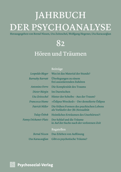 Cover of Volume: Jahrbuch der Psychoanalyse Volume 62 (2021), Edition 82
