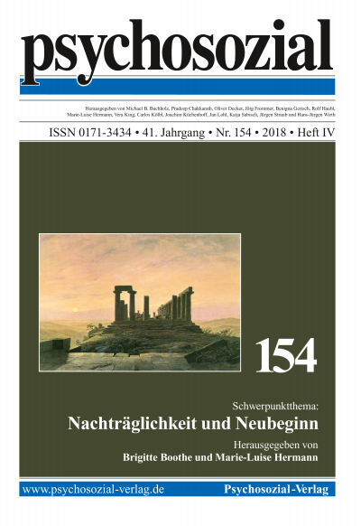 Cover of Volume: psychosozial Volume 41 (2018), Edition 4