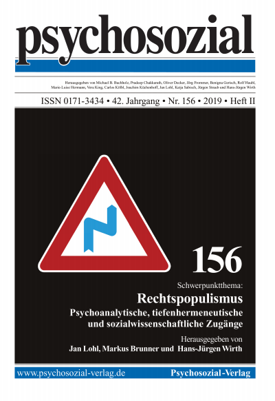 Cover of Volume: psychosozial Volume 42 (2019), Edition 2