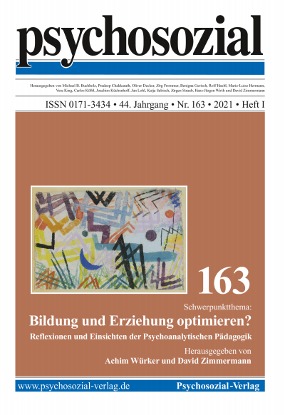 Cover der Ausgabe: psychosozial Jahrgang 44 (2021), Heft 1
