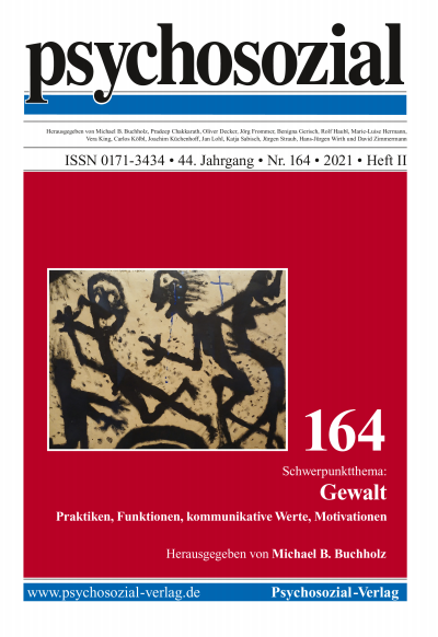 Cover der Ausgabe: psychosozial Jahrgang 44 (2021), Heft 2