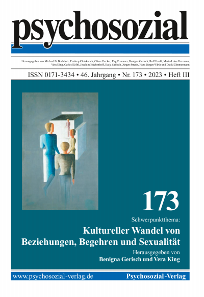 Cover der Ausgabe: psychosozial Jahrgang 46 (2023), Heft 3