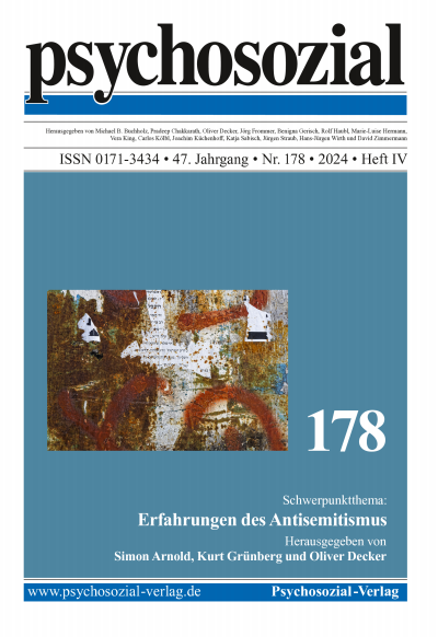 Cover der Ausgabe: psychosozial Jahrgang 47 (2024), Heft 4
