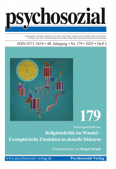 Cover der Ausgabe: psychosozial Jahrgang 48 (2025), Heft 1