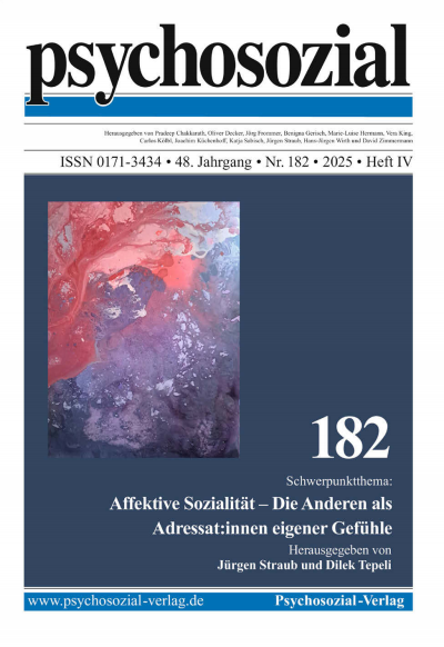 Cover der Ausgabe: psychosozial Jahrgang 48 (2025), Heft 4