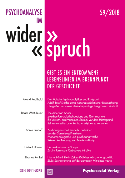 Cover of Volume: Psychoanalyse im Widerspruch Volume 30 (2018), Edition 1