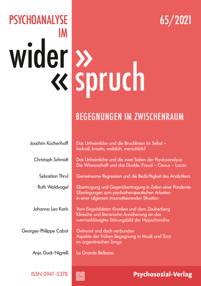 Cover of Volume: Psychoanalyse im Widerspruch Volume 33 (2021), Edition 1
