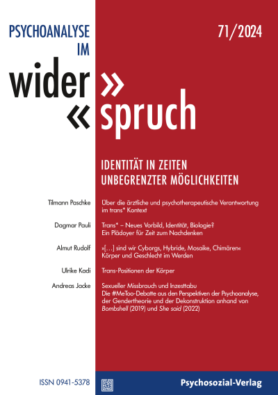 Cover der Ausgabe: Psychoanalyse im Widerspruch Jahrgang 36 (2024), Heft 1