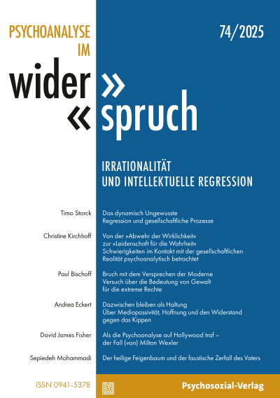 Cover der Ausgabe: Psychoanalyse im Widerspruch Jahrgang 37 (2025), Heft 2