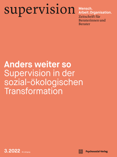 Cover der Ausgabe: supervision Jahrgang 40 (2022), Heft 3