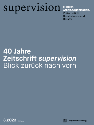Cover der Ausgabe: supervision Jahrgang 41 (2023), Heft 3