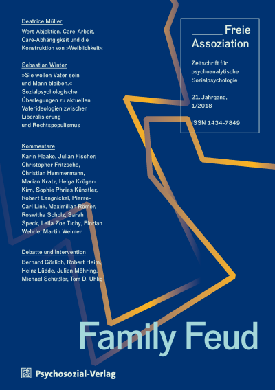 Cover der Ausgabe: Freie Assoziation Jahrgang 21 (2018), Heft 1