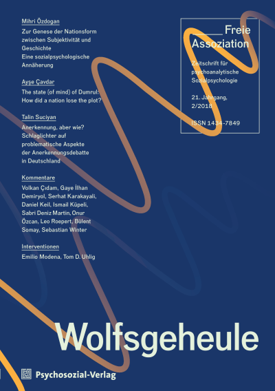 Cover der Ausgabe: Freie Assoziation Jahrgang 21 (2018), Heft 2