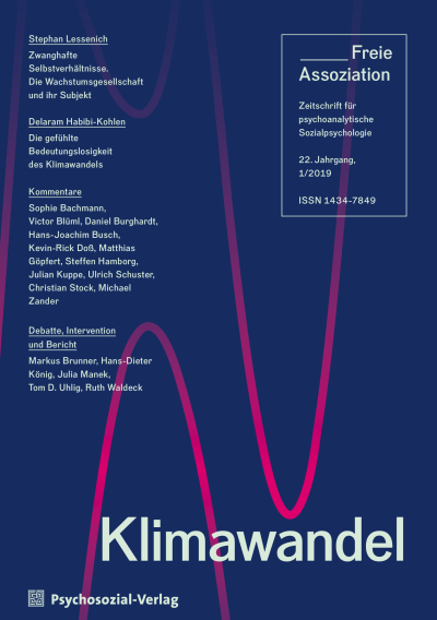 Cover der Ausgabe: Freie Assoziation Jahrgang 22 (2019), Heft 1