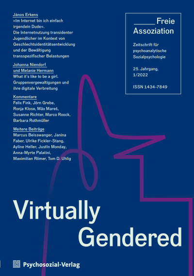 Cover der Ausgabe: Freie Assoziation Jahrgang 25 (2022), Heft 1