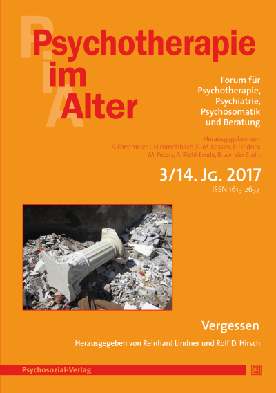 Cover der Ausgabe: Psychotherapie im Alter Jahrgang 14 (2017), Heft 3