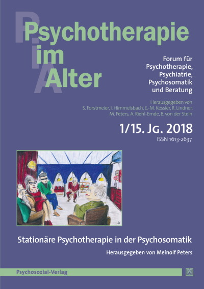Cover der Ausgabe: Psychotherapie im Alter Jahrgang 15 (2018), Heft 1