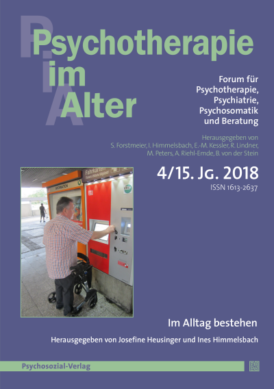 Cover der Ausgabe: Psychotherapie im Alter Jahrgang 15 (2018), Heft 4