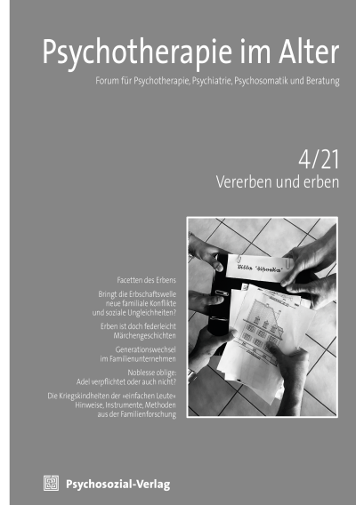 Cover der Ausgabe: Psychotherapie im Alter Jahrgang 18 (2021), Heft 4