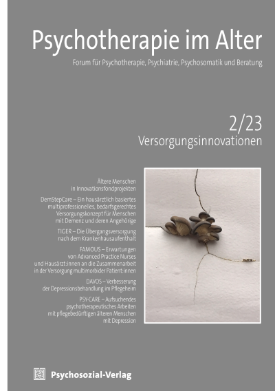 Cover der Ausgabe: Psychotherapie im Alter Jahrgang 20 (2023), Heft 2