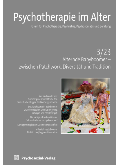 Cover der Ausgabe: Psychotherapie im Alter Jahrgang 20 (2023), Heft 3