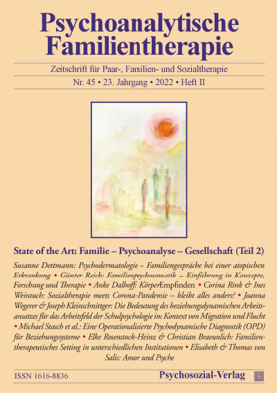 Cover der Ausgabe: Psychoanalytische Familientherapie Jahrgang 23 (2022), Heft 2