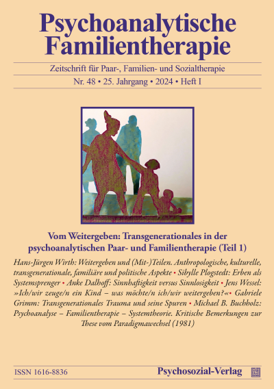 Cover der Ausgabe: Psychoanalytische Familientherapie Jahrgang 25 (2024), Heft 1